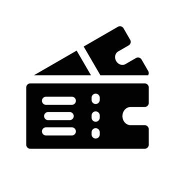 ticket solid icon. vector