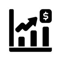 statistic solid icon vector