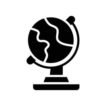 globe solid icon vector