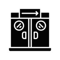 exit door solid icon vector