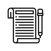 scrip line icon vector