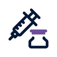 injecting dual tone icon. vector