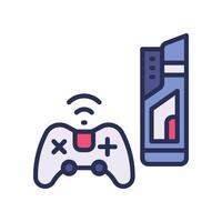 gaming console filled color icon vector