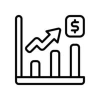 statistic line icon vector