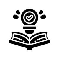 learning solid icon vector