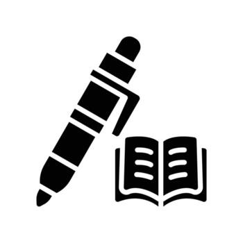 pen solid icon vector