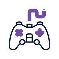 game controller dual tone icon vector