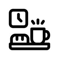 breakfast line icon. vector
