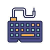 keyboard filled color icon vector