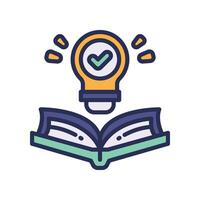 learning filled color icon vector