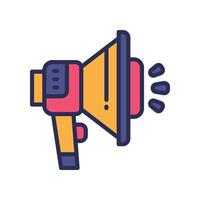 megaphone filled color icon vector