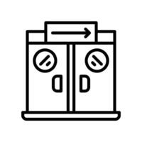 exit door line icon vector