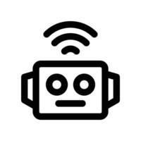 robot line icon. vector