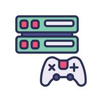 gaming server filled color icon vector