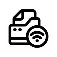 folder line icon. vector