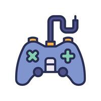 game controller filled color icon vector
