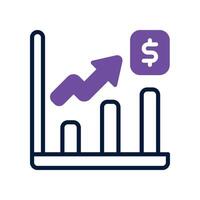 statistic dual tone icon vector