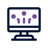 computer dual tone icon. vector