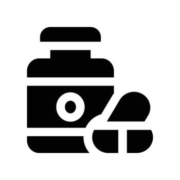 supplement solid icon. vector