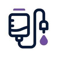 blood bag dual tone icon. vector