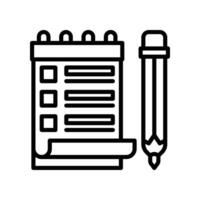 notebook line icon vector