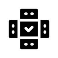plaster solid icon. vector