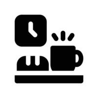 breakfast solid icon. vector