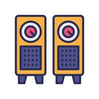 speaker filled color icon vector
