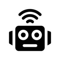 robot glyph icon. vector