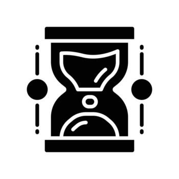 arena reloj sólido icono vector
