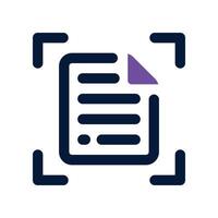 scan dual tone icon. vector