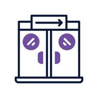 exit door dual tone icon vector