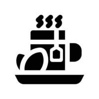 tea solid icon. vector