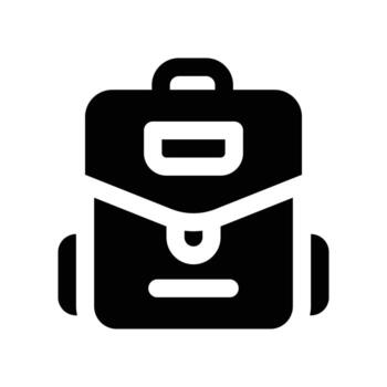 backpack solid icon. vector