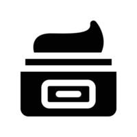 cream solid icon. vector