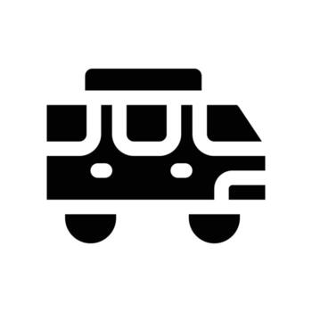 bus solid icon. vector