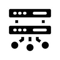 server glyph icon. vector