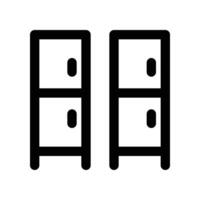 locker line icon. vector