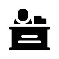 reception solid icon. vector