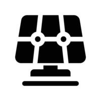 solar panel solid icon. vector