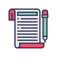 scrip filled color icon vector