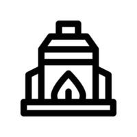 incineration icon. line icon for your website, mobile, presentation, and logo design. vector