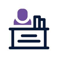 reception dual tone icon. vector