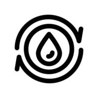recycling water icon. line icon for your website, mobile, presentation, and logo design. vector