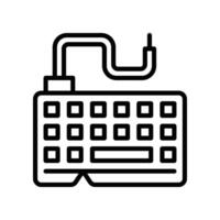keyboard line icon vector