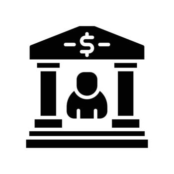 banking solid icon vector