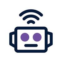 robot dual tone icon. vector