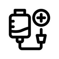 blood transfusion line icon. vector