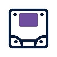 weighing scale dual tone icon. vector