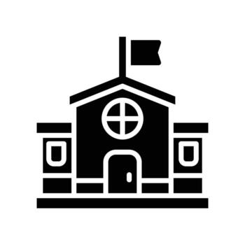 school solid icon vector